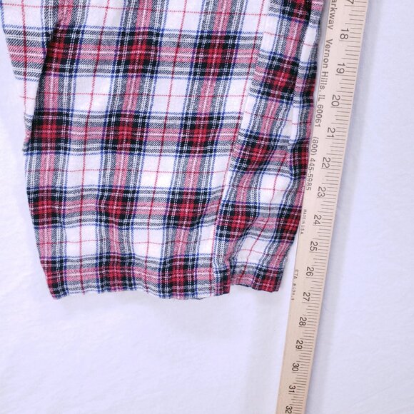 Lauren Ralph Lauren Red Plaid Cotton Flannel Sleepwear Pajama Top n Pants Set XL - Picture 12 of 16